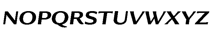 Collier Sans Wide Semi Bold Italic Font UPPERCASE