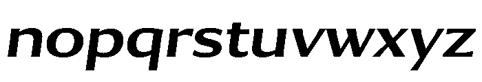 Collier Sans Wide Semi Bold Italic Font LOWERCASE