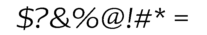 Collier Sans Wide Thin Italic Font OTHER CHARS