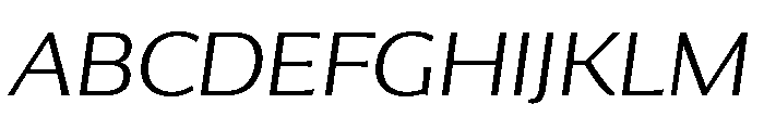 Collier Sans Wide Thin Italic Font UPPERCASE
