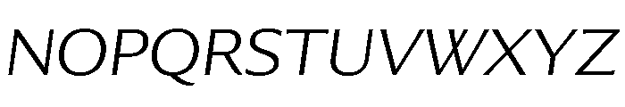 Collier Sans Wide Thin Italic Font UPPERCASE