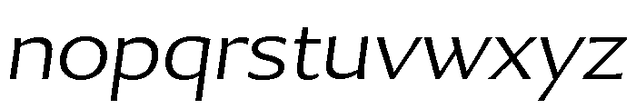 Collier Sans Wide Thin Italic Font LOWERCASE