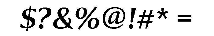 Collier Semi Bold Italic Font OTHER CHARS