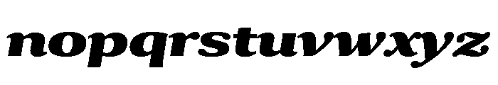 Collier Wide Black Italic Font LOWERCASE