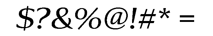 Collier Wide Book Italic Font OTHER CHARS