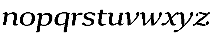 Collier Wide Book Italic Font LOWERCASE