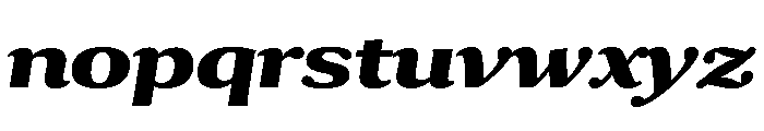 Collier Wide Extra Bold Italic Font LOWERCASE