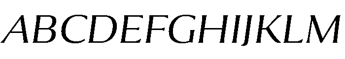 Collier Wide Extra Light Italic Font UPPERCASE