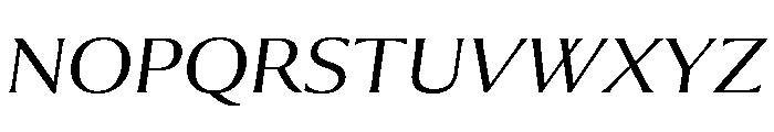 Collier Wide Extra Light Italic Font UPPERCASE