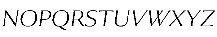 Collier Wide Extra Thin Italic Font UPPERCASE