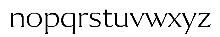 Collier Wide Extra Thin Font LOWERCASE