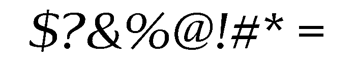 Collier Wide Light Italic Font OTHER CHARS