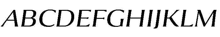 Collier Wide Light Italic Font UPPERCASE