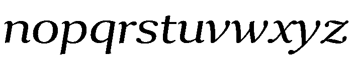 Collier Wide Light Italic Font LOWERCASE