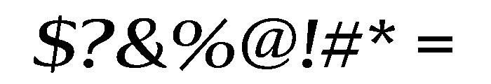Collier Wide Regular Italic Font OTHER CHARS