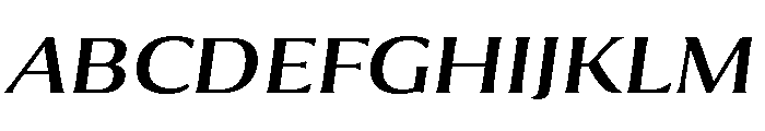Collier Wide Regular Italic Font UPPERCASE