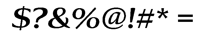 Collier Wide Semi Bold Italic Font OTHER CHARS