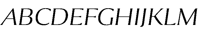 Collier Wide Thin Italic Font UPPERCASE