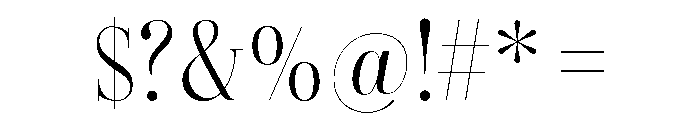 Combinado Serif Light Font OTHER CHARS