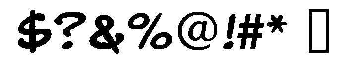 Comicstrip Regular Font OTHER CHARS