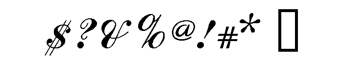 Commercial Script Regular Font OTHER CHARS