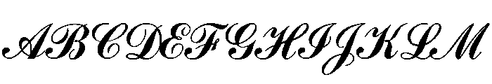 Commercial Script Regular Font UPPERCASE