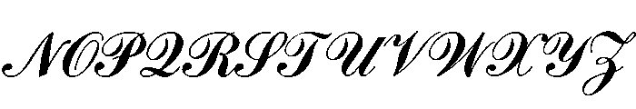 Commercial Script Regular Font UPPERCASE