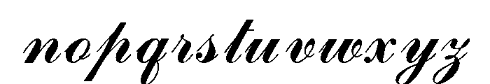 Commercial Script Regular Font LOWERCASE