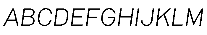 Common Shapes Light Italic Font UPPERCASE