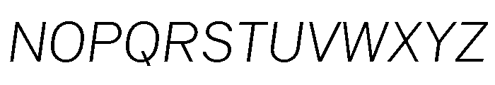 Common Shapes Light Italic Font UPPERCASE