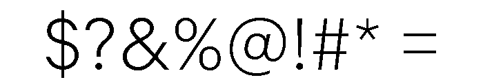 Common Shapes Light Font OTHER CHARS