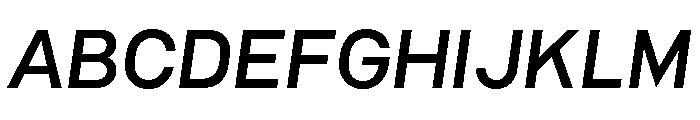 Common Shapes Medium Italic Font UPPERCASE