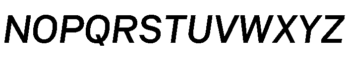 Common Shapes Medium Italic Font UPPERCASE