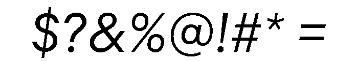 Common Shapes Regular Italic Font OTHER CHARS