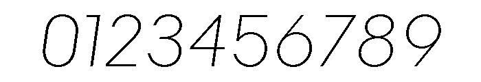 Common Shapes Thin Italic Font OTHER CHARS