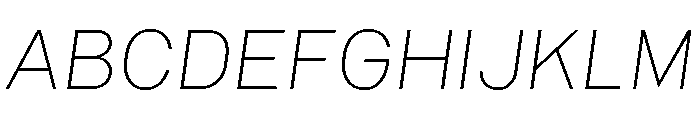 Common Shapes Thin Italic Font UPPERCASE