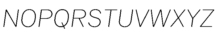 Common Shapes Thin Italic Font UPPERCASE