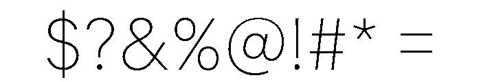 Common Shapes Thin Font OTHER CHARS