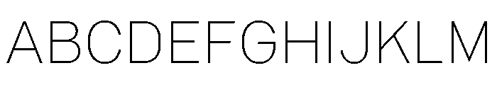 Common Shapes Thin Font UPPERCASE