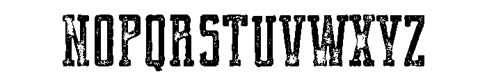 Compare Rough Vintage Font LOWERCASE