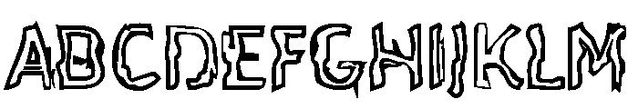 Concept Crisis Painted Font UPPERCASE