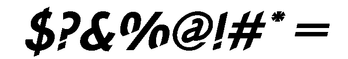 Concept Sans Bold Italic Font OTHER CHARS