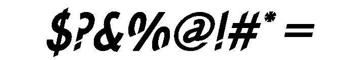 Concept Sans Condensed Bold Italic Font OTHER CHARS