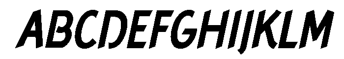 Concept Sans Condensed Bold Italic Font UPPERCASE