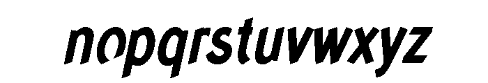 Concept Sans Condensed Bold Italic Font LOWERCASE
