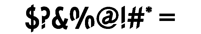 Concept Sans Condensed Bold Font OTHER CHARS