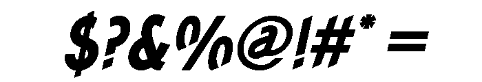 Concept Sans Condensed Extra Bold Italic Font OTHER CHARS