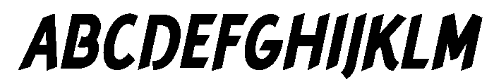 Concept Sans Condensed Extra Bold Italic Font UPPERCASE