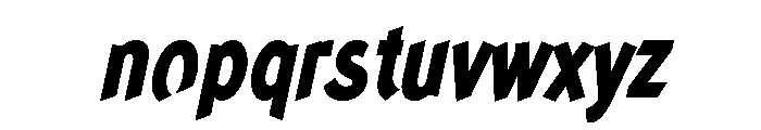 Concept Sans Condensed Extra Bold Italic Font LOWERCASE