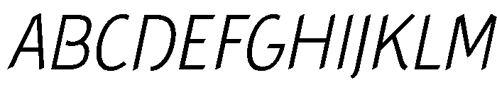 Concept Sans Condensed Light Italic Font UPPERCASE
